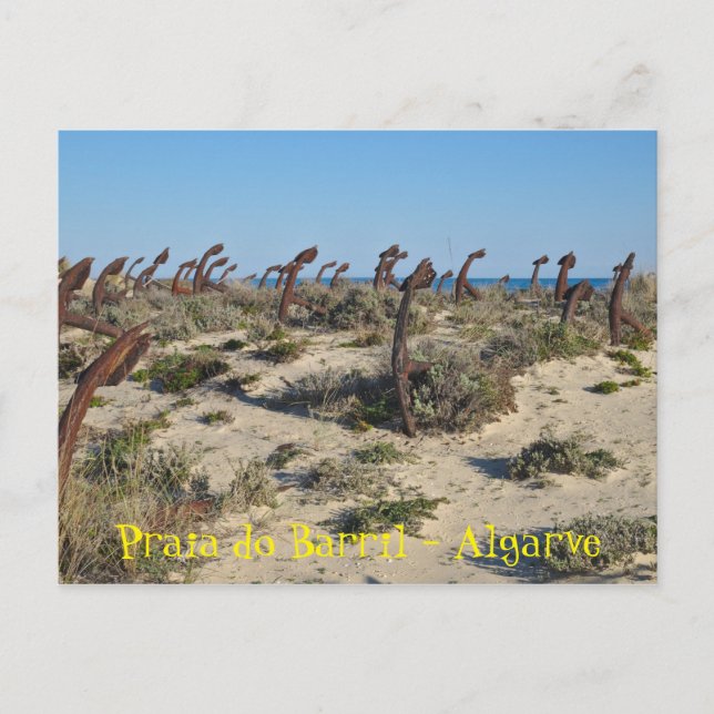 Barril Beach in Tavira, Algarve. Portugal Postcard (Front)