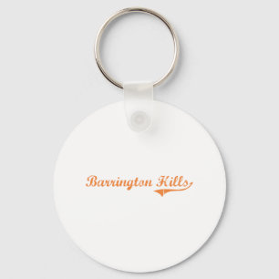 Barrington Hills Illinois Classic Design Keychain