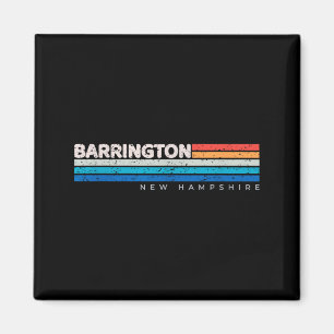 Barrington Nh New Hampshire Retro Design Magnet