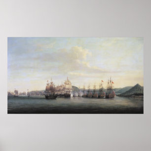 Barrington's Action at Santa Lucia, 1778 Poster