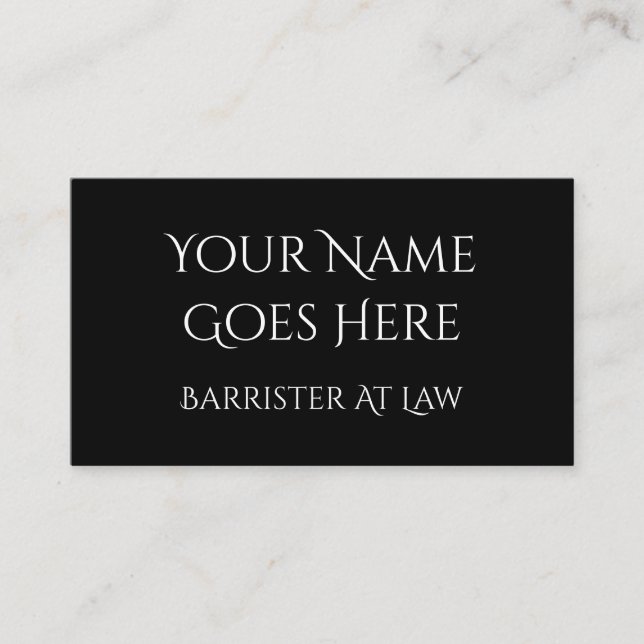 Barrister Classique Au Carte de visite De Droit (Devant)