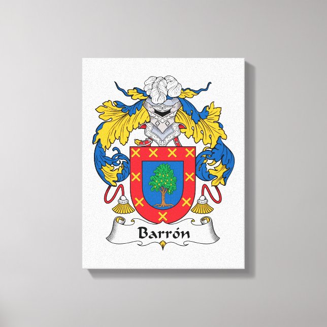 Barron Family Crest Canvas Print (Front)