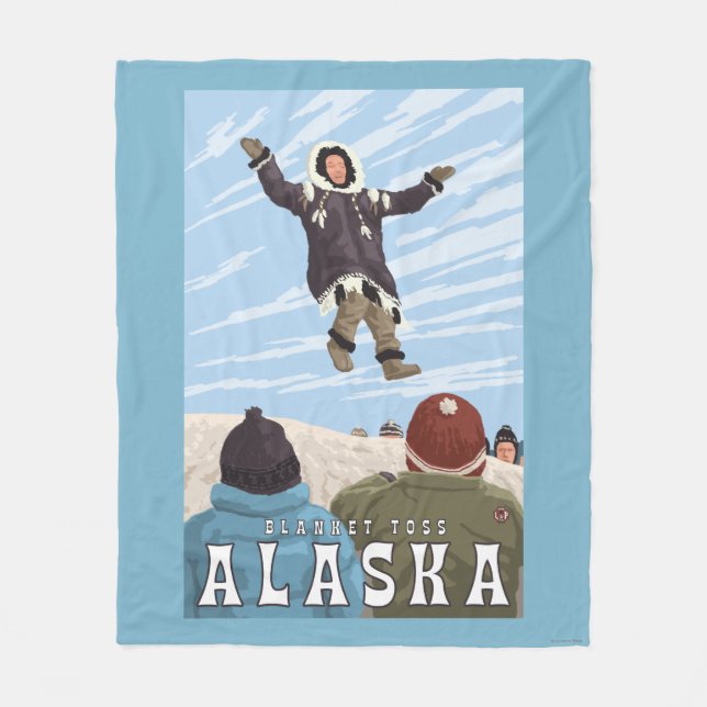 Barrow, Alaska Blanket Toss Vintage Travel (Front)