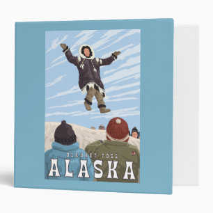 Barrow, Alaska Blanket Toss Vintage Travel Binder