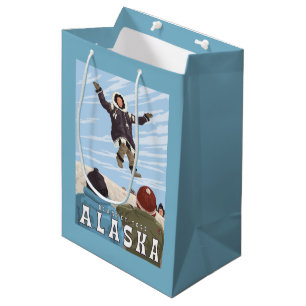 Barrow, Alaska Blanket Toss Vintage Travel Medium Gift Bag