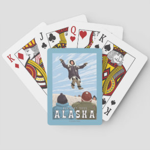 Barrow, Alaska Blanket Toss Vintage Travel Playing Cards