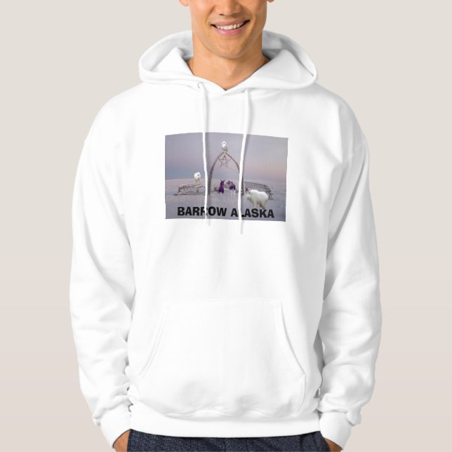 barrow moose, BARROW ALASKA Hoodie (Front)