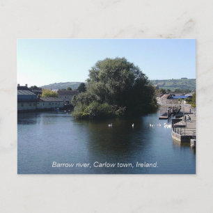 Barrow River near Carlow town, Leinster Ireland Holiday Postcard