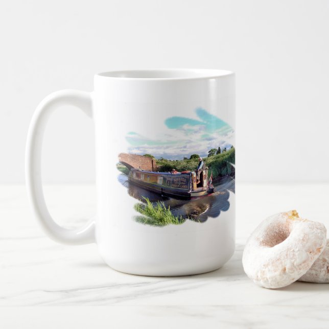BARROWBOATS ROYAUME-UNI MUG DE CAFÉ (Avec donut)