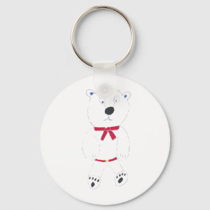 Barry Bear Button Keyring