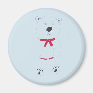 Barry Bear Round Magnet
