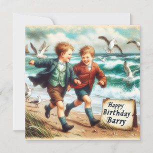 BARRY ~ Birthday Card ~ Fun at the Beach ~