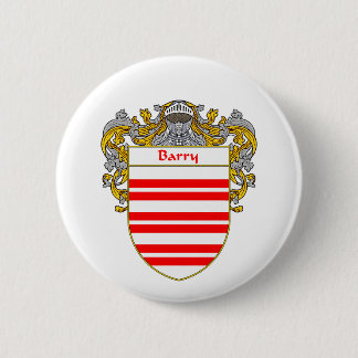 Barry Coat of Arms/Family Crest (Mantled) 2 Inch Round Button