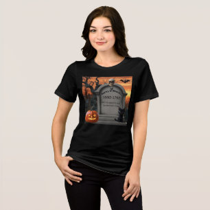 "Barry D Hatchett" Halloween Headstone Humour Tri-Blend Shirt