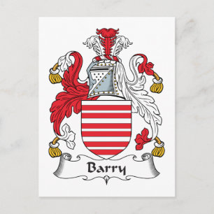 Barry Family Crest Postcard