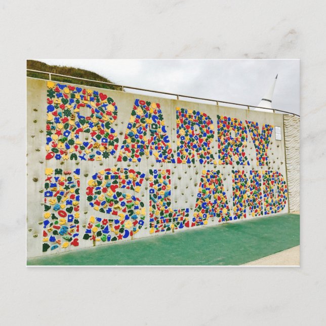 Barry Island Wales Climbing Wall Postcard (Front)