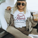 BARRY Mama of the Rookie Baseball Birthday T-Shirt<br><div class="desc">This t-shirt features cute baseball lace lines,  a baseball bat and a fun retro styled font with the words,  "mama of the rookie". This tee is perfect for a sports loving mom celebrating their little one's rookie year at their first birthday party.</div>