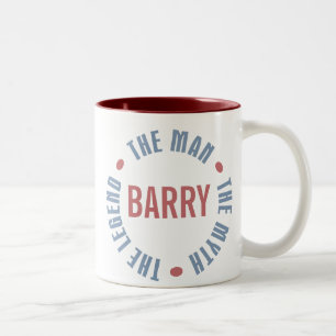 Barry Man Myth Legend Customizable Two-Tone Coffee Mug