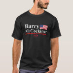 Barry Mccockiner Funny Presidential Election 2024 T-Shirt<br><div class="desc">Vote Phil Mianus for president in 2024. This is a funny election parody retro 80's campaign design for anyone with an interest in USA politics and enjoys an innuendo. Who has your vote this election? Phil Mianus 2024 will make a great for your mom, dad, brother, sister, uncle, aunt, grandpa...</div>