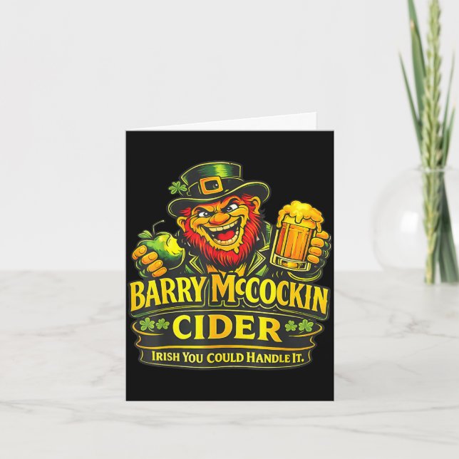 Barry mccockiner mcconconner irish pub funny saint card (Front)