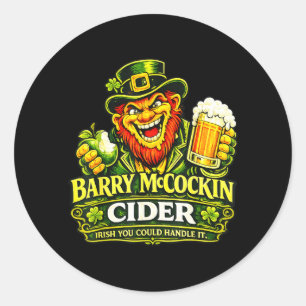 Barry McCockiner McConconner Irish Pub Funny Saint Classic Round Sticker