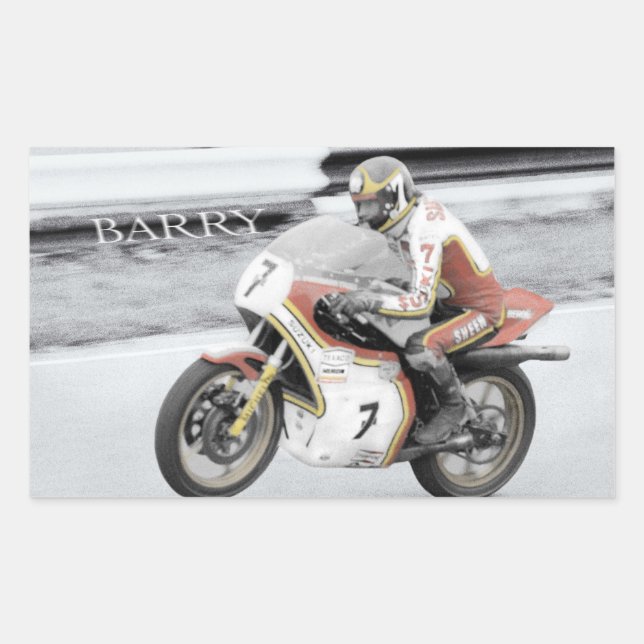 Barry Sheene 2, the hand tinted version Sticker (Front)