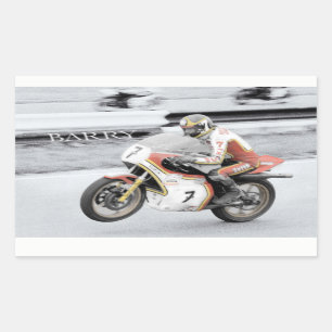 Barry Sheene 2, the hand tinted version Sticker