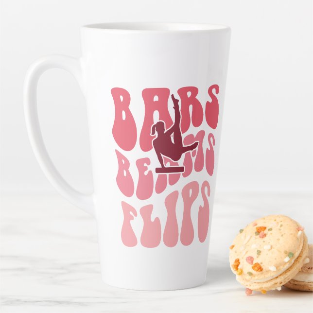 Bars, Beams, and Flips - Gymnastics Inspired Home  Latte Mug (In Situ)