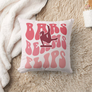 Bars, Beams, and Flips - Gymnastics Inspired Home  Throw Pillow