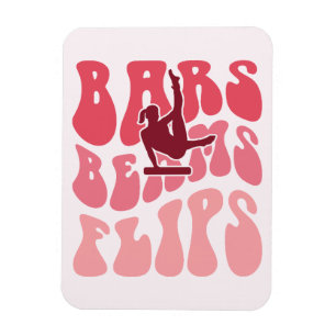 Bars, Beams, and Flips - Gymnastics Magnet
