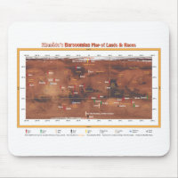 Barsoomian Map of Lands and Races Mousepad