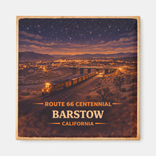 Barstow California Desert Train Starry Night Magnet