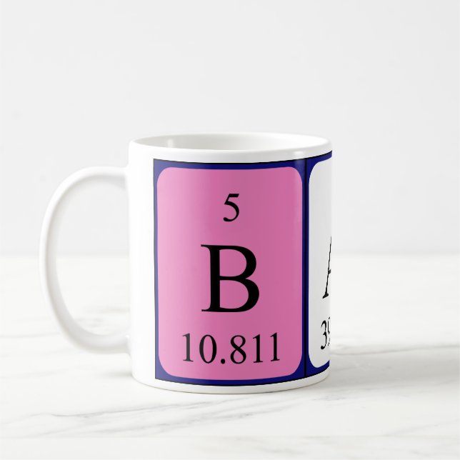 Bart periodic table name mug (Left)