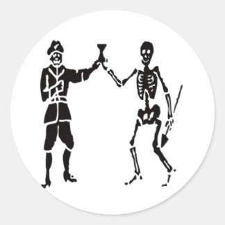 Bart Roberts-Black Classic Round Sticker