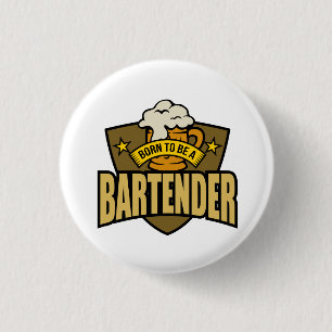 Bartender 1 Inch Round Button