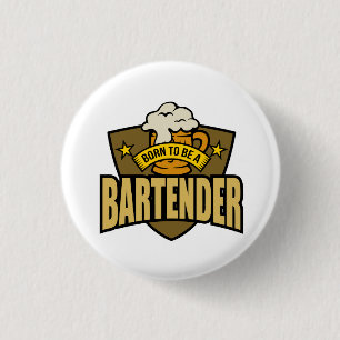 Bartender 1 Inch Round Button