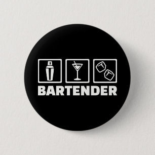 Bartender 2 Inch Round Button