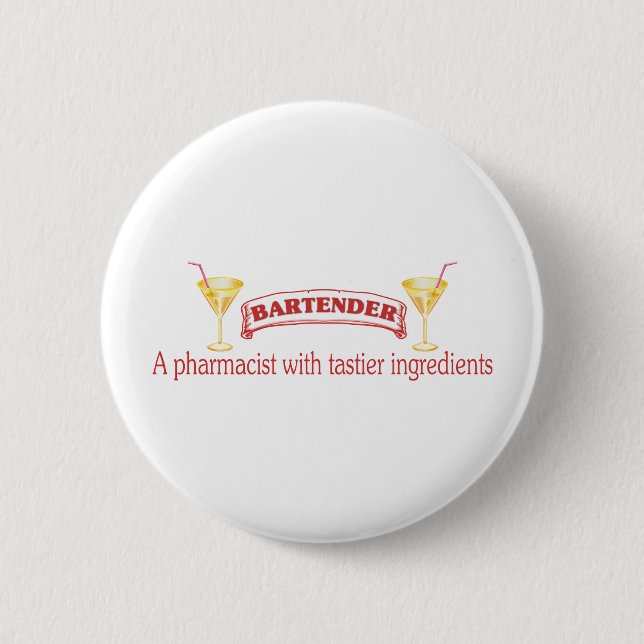 Bartender 2 Inch Round Button (Front)