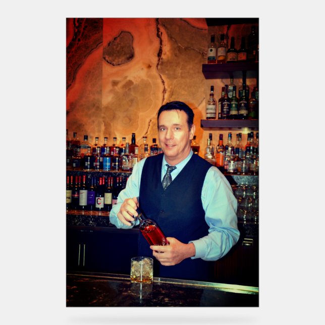 Bartender  acrylic sign (Front)