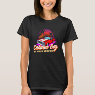 Bartender Beach Party Cabana Boy At Your Service T-Shirt