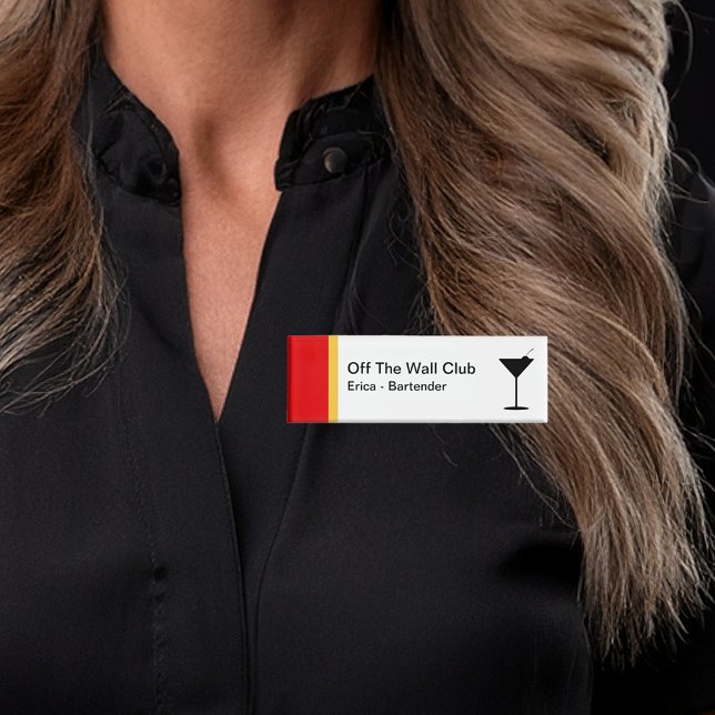 Bartender Bright Simple Name Tags New (Creator Uploaded)