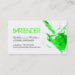 Bartender Business Card