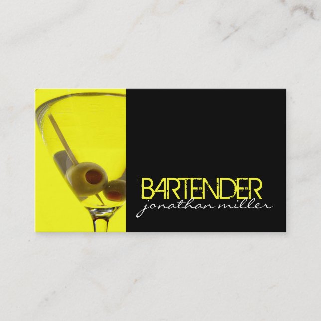 Bartender Business Card (Front)