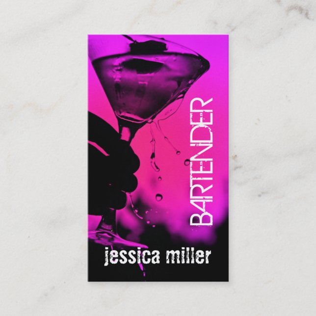 Bartender Business Card (Front)