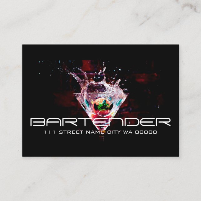 Bartender Business Card (Front)