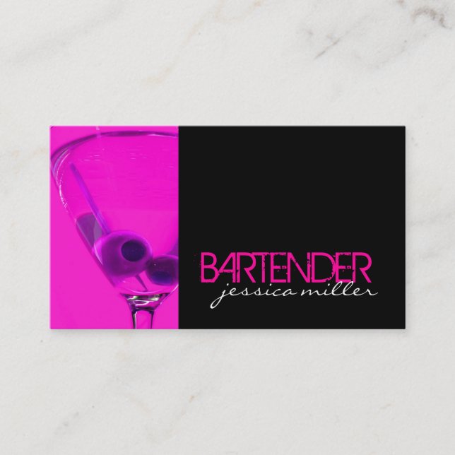 Bartender Business Card (Front)