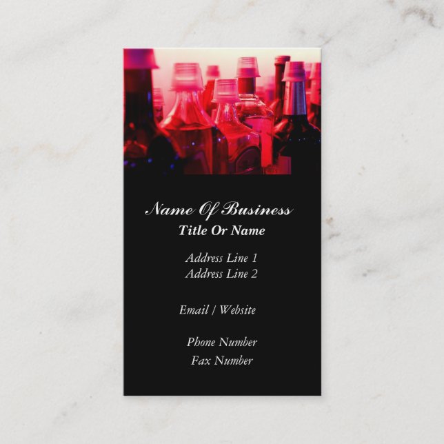 Bartender Business Card (Front)