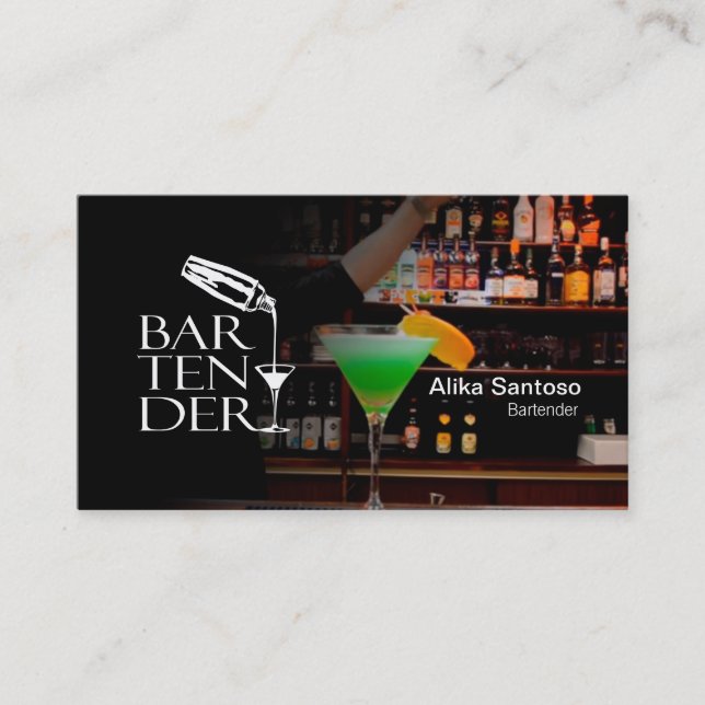 Bartender Business Card (Front)