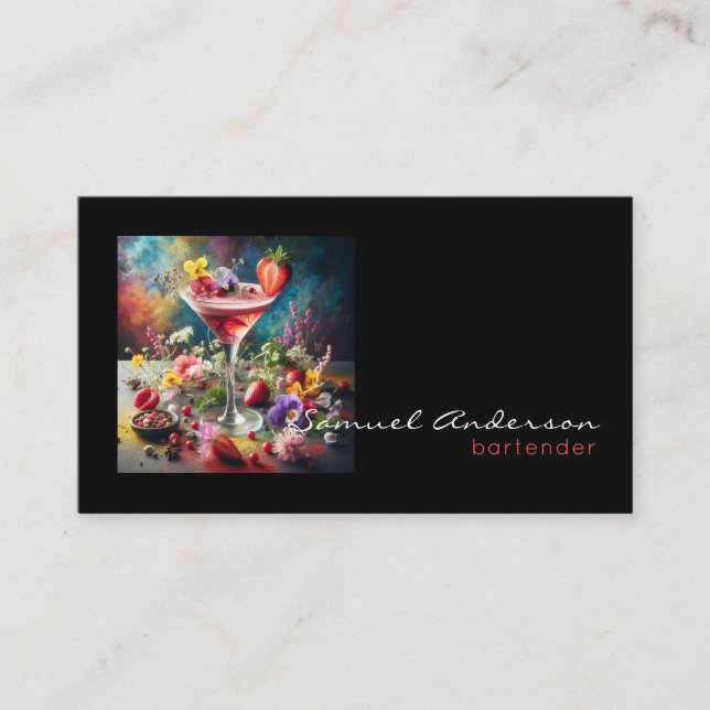 Bartender Business Cards (Front)