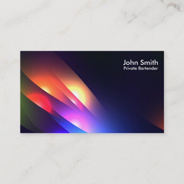Bartender Business Cards Template (Front)